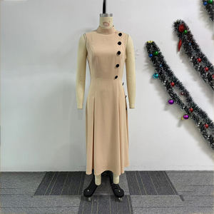 Robes Décontractées Femme 2025 Vêtements Femme Robe Plissée Fendue Irrégulière sans Manches - Product Image 5