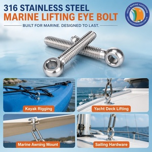 Perno de Ojo de Elevación de Acero Inoxidable 316 M8x60mm con Cabeza Soldada para Barco, Kayak, Dinghy, Yate, Accesorios de Herraje para Embarcaciones - Product Image 4