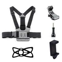 Harnais de fixation ergonomique pour téléphone et caméra d'action, mains libres, POV, sangle réglable, clip de fixation pour téléphone, pour GoPro DJI Osmo, vente en gros