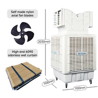 Vente directe usine – Refroidisseur d'air évaporatif commercial mobile industriel sur pied 2,2 kW 25 000 m³/h à cellules en nid d'abeille