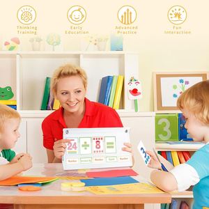 Tableau de poche éducatif pour l'apprentissage des mathématiques CVC, pour une utilisation en classe - Polyester 420D, 14,96 x 18,9 pouces, fournitures de bureau (tableau de poche uniquement) - Product Image 3