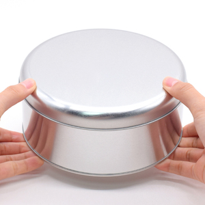 优质定制金属马口铁盒，带盖，用于饼干包装、礼品收纳，耐用，食品级圆形金属容器 - Product Image 1