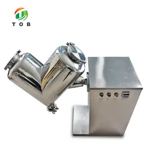 Mixer timbangan Lab bubuk kering baja tahan karat, Mixer timbangan Lab tipe V 2L 30L