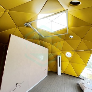 Tente d'hôtel <span class=keywords><strong>de</strong></span> <span class=keywords><strong>luxe</strong></span> 4 saisons pour jardin extérieur Petit Igloo transparent en PVC géodésique Maison verte Transparent Glamping Tentes à vendre - Product Image 3