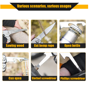 Multifunction Stainless Steel Folding <b>Pliers</b> and <b>Mini</b> Portable Blade Knife Set Pocket Knife with Multiple Tools - Product Image 4