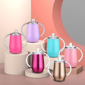 Double-Handled Insulated Kids Water Bottle 10oz 304 Stainless Steel Baby Spout Cup For 2-4 Years Children - Product Image 1