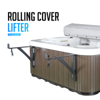 Immer Modern Luxury Spa de jardin extérieur 6 places en alliage d'aluminium noir, étanche, antirouille, résistant au froid, réglable manuellement