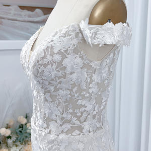 Jancember HX65 Fairy Off Shoulder Sweetheart Lace Vestidos de novia Vestidos Sirenas - Product Image 4