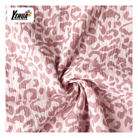 Tissu en crêpe double couche 100% coton, gaze froissée, mousseline unie pour literie et emmaillotage de bébé