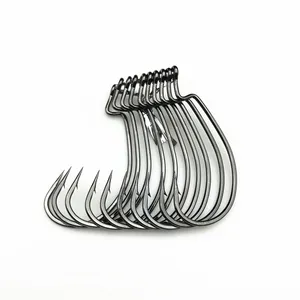 Top Right FH602 1/0-7/0 Lưỡi Câu Giun Mềm Sắc Nét Rộng Lưỡi Câu Bù Đắp Cho Mồi Câu Cá Mềm Lưỡi Câu Có Gai - Product Image 1