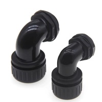 Presse-étoupe en nylon à angle droit de 90 degrés M12/M16/M20/M25, connecteur d'étanchéité en plastique PA66 pour entrée de câble étanche