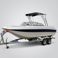 Prix d'usine, bateau à coque en fibre de verre de 19 pieds, couleur personnalisée, haute vitesse, longueur 5,8 m, mini-yacht pour 6 personnes, yacht sportif à double extrémité