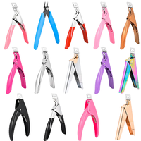 Coupe-ongles professionnel pour nail art, type spécial en U, pour faux ongles, coupe-guillotine, couteau à ongles coloré, outils pour les doigts