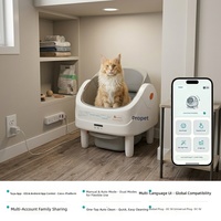 Nouvelle litière pour chat automatique semi-ouverte intelligente et facile à nettoyer avec construction en plastique PP et métal, capacité de 20 L, 1 kg