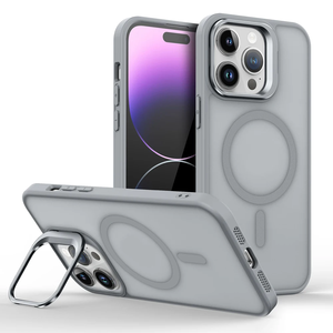 Soporte plegable, <span class=keywords><strong>funda</strong></span> táctil de <span class=keywords><strong>piel</strong></span> translúcida mate para <span class=keywords><strong>iPhone</strong></span> 16 15 14 <span class=keywords><strong>13</strong></span> 12 <span class=keywords><strong>Mini</strong></span> 11 Pro Max Hide Kickstand, <span class=keywords><strong>funda</strong></span> magnética para teléfono - Product Image 5