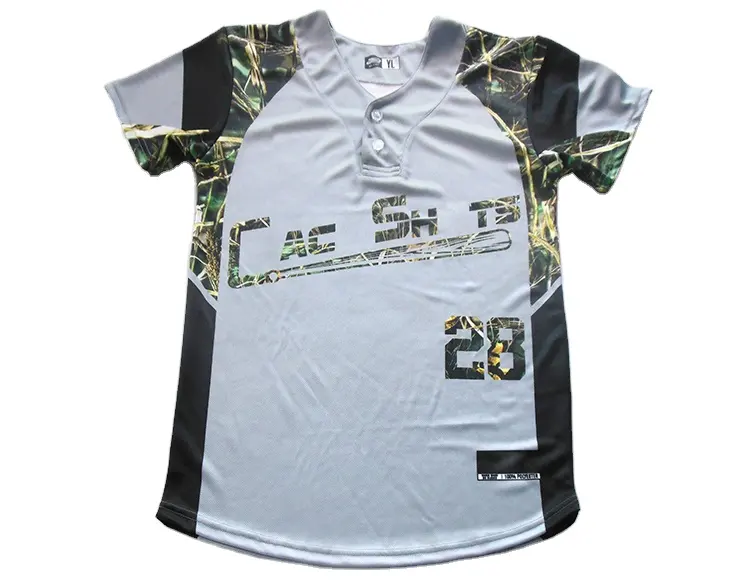 High quality custom sublimated Short Sleeve baseball jersey