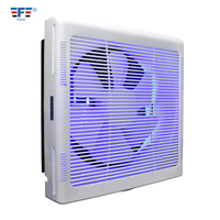 Vente en gros Ventilateur d'extraction mural silencieux de ménage en plastique de 10 pouces avec lumière LED