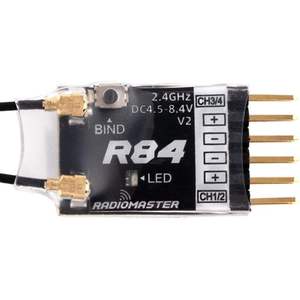 Radiomaster R84 elrs 2.4GHz เสาอากาศเดี่ยวตัวรับสัญญาณ expresslrs ระยะไกล4ช่อง - Product Image 1
