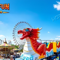 Manège Thème Montagnes Russes Dragon avec Piste Fluide pour Projets de Parcs d'Attractions et de Montagnes Russes de Jardin