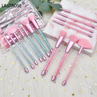 7 buah alat kosmetik Harga terbaik terbaru Set kuas Makeup warna terang Set lengkap kuas kualitas tinggi logo kustom profesional