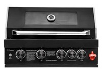 Barbecue à gaz encastrable moderne, cuisine extérieure modulaire avec 5 brûleurs, brûleur infrarouge arrière et fenêtre de visualisation pour les fêtes barbecue
