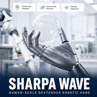 Main robotique Sharpa Wave Human Scale 22 DOF, sensibilité tactile 0,02 N, préhenseur robotisé de haute précision pour l'intégration robotique
