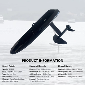 Tabla de Efoil de Fibra de Carbono 52V58AH 45Km/h, Tabla de Surf Hidroala de Alta Velocidad con Señal GPS para Principiantes en Deportes Acuáticos - Product Image 3