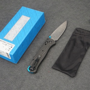 มีดพับ TREDKNIX BM535-3 เหล็กดามัสกัส ปลายแหลม ด้ามคาร์บอนไฟเบอร์ เปิดด้วยมือ สำหรับกิจกรรมกลางแจ้ง แคมป์ปิ้ง กีฬา DIY OEM - Product Image 1