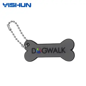 Personalized 3d Customized Rectangle Keyring Silicone Rubber Key Chain Fashion Designer Custom Logo Soft PVC Dog Keychain Tag