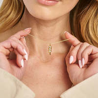 Collier promotionnel Xinyun en argent sterling 925 plaqué or : exquis et ludique, motif perle de pois