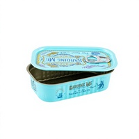 Boîte de conserve de sardines coniques personnalisée de 125 ml, empilable, format 1/4 Club, avec impression personnalisée # 311 EOE pour les paquets de sardines