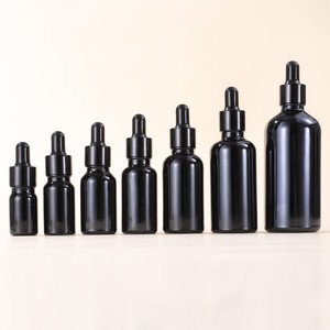 High Quality Hot Selling 5ml 10ml 20ml 30ml 50ml <b>100ml</b> Matte Black Glass Dropper <b>Bottle</b> for Skin Care Cosmetic Packaging - Product Image 6