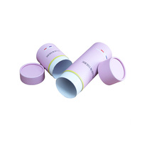 Emballage en gros de bombes de bain aromatiques cylindriques personnalisées avec logo, boîte en tube de papier blanc