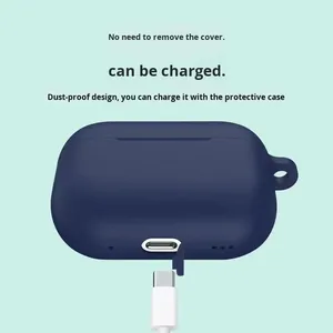 Funda para auriculares de color sólido, delgada, de 1,3 mm, funda protectora de silicona para auriculares Airpods Pro 3 2 1 Generation - Product Image 3