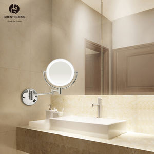 Miroir cosmétique grossissant mural double face de 8 pouces pour la lumière de salle de bain d'hôtel Led petit miroir de maquillage - Product Image 4