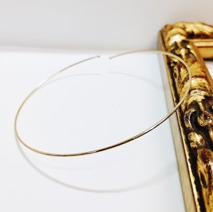 Venta al por mayor nuevo producto minimalista africano collar brazalete de acero inoxidable alto pulido Simple alambre gargantilla - Product Image 4