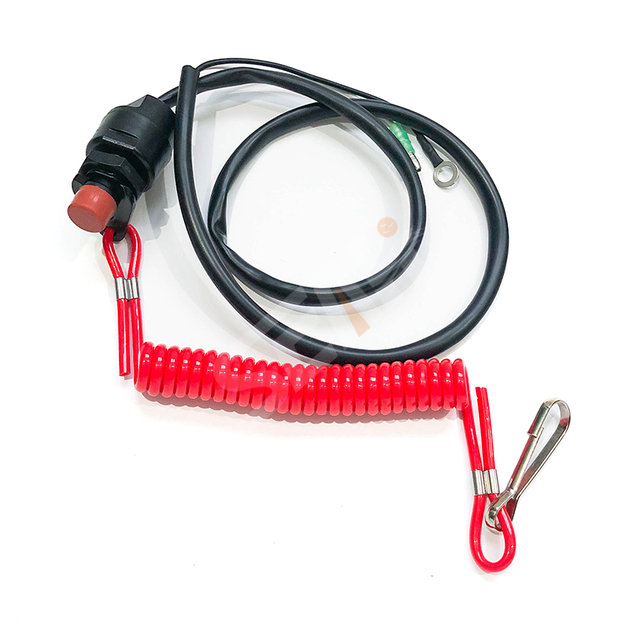 Outboard Engine Parts 6E9-82575-00 for Yamaha/Honda/Tohatsu Kill Stop Switch & Safety Lanyard
