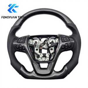 Volant sport chauffant personnalisé en cuir et alcantara avec fibre de carbone forgée pour <span class=keywords><strong>Ford</strong></span> Explorer ST 2022 2017 2021 2022 2015 2020 - Product Image 3
