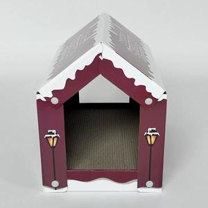 Kotak gua kucing lipat kardus bergelombang ukuran Jumbo untuk boneka ragcoon Maine keturunan berat - Product Image 6