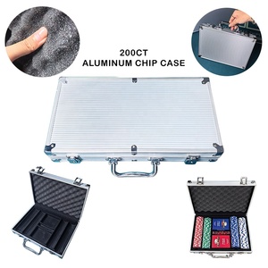 Ensemble <span class=keywords><strong>de</strong></span> jetons <span class=keywords><strong>de</strong></span> <span class=keywords><strong>poker</strong></span> personnalisés 200 pièces, valise en aluminium, jetons en argile <span class=keywords><strong>de</strong></span> casino, logo OEM, cartes, dés, boutons pour fêtes à domicile, vente en gros - Product Image 2
