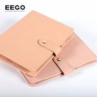 A5 rose simili cuir PU impression personnalisée logo feuilles mobiles rechargeable spirale A5 cahier Journal avec fermoir