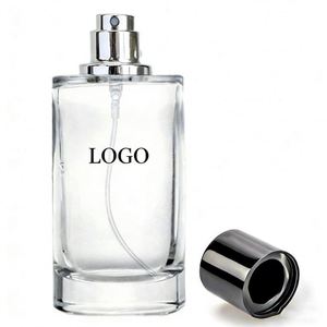 Custom Magnetic Cap Clear Glass Perfume Bottle 30ml 50ml 100ml <b>Empty</b> with Black Cylindrical <b>Gift</b> <b>Box</b> Packaging - Product Image 2