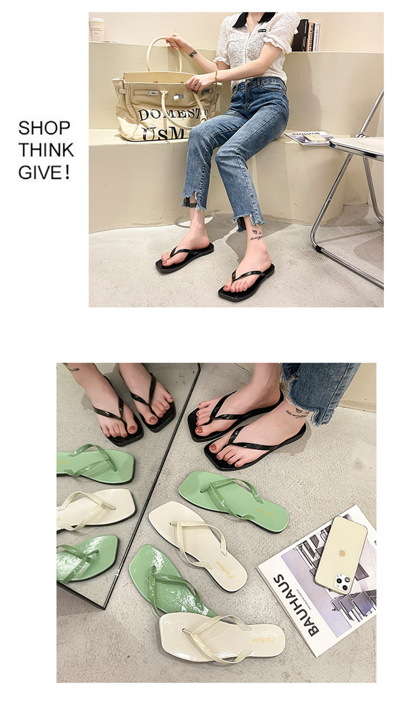Fashion Design PVC Flip Flops Lady Beach Slippers Ladies Casual Outdoor Sandals