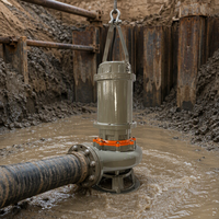 Pompe submersible WQ pour eaux usées 11 kW, 55 m de hauteur de refoulement, pompe de drainage pour eaux sales