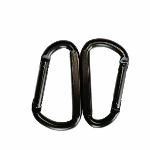 JINGHONG D Shaped Flattened Clasp Galvanized Black Spring Hooks Carbon Steel Safety Buckle Product Category Hooks