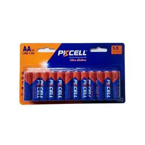 แบตเตอรี่อัลคาไลน์1.5V CE Alu AM3 LR6 AA ขายร้อนจากประเทศจีนสีส้ม10ปี PKCELL หรือ OEM alkaline beate/