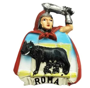 Rom Italien 3D-Kühlschrank-Magnete Legendärer Krieger-Stil Reise-Aufkleber Souvenirs, Heim- und Küchen-Dekor magnetische Aufkleber