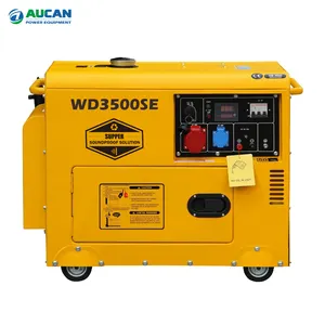 Generator Diesel daya tunggal dan tiga fase Super senyap desain kebisingan rendah 3.5 Kw
