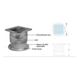 Luces de Señalización Solares de 3NM para Remolcadores Grandes, Luces Laterales, Luces de Ancla, Luces de Popa y de Mástil, Específicas para Embarcaciones - Product Image 2