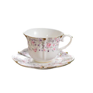 Popolare turco 200ml fiore decorativo <span class=keywords><strong>oro</strong></span> bordo osso China <span class=keywords><strong>tazza</strong></span> e piattini Cappuccino <span class=keywords><strong>tazza</strong></span> da tè ceramica tazze da caffè - Product Image 6